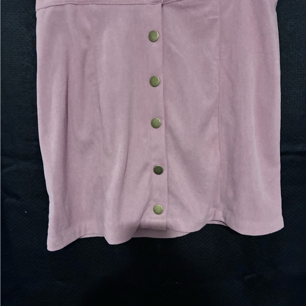SHEIN Mauve Button-Front Pencil Skirt